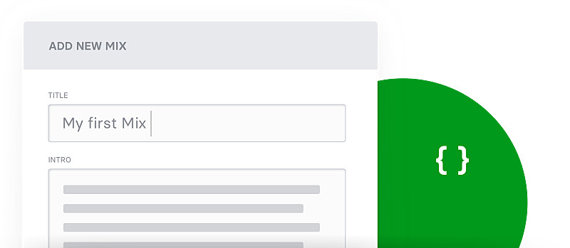Formular to add content as a mix
