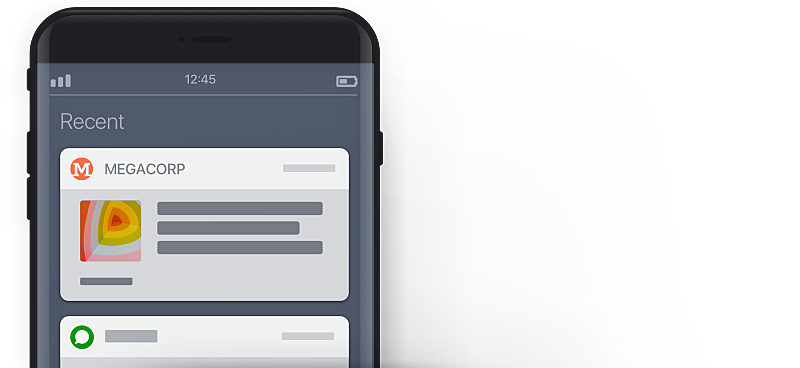 smartphone with tchop push note