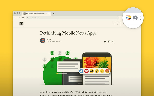 Browser Window with tchop Extension