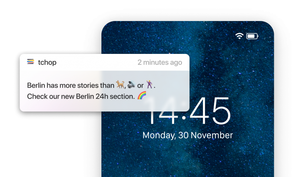 Push on smartphon